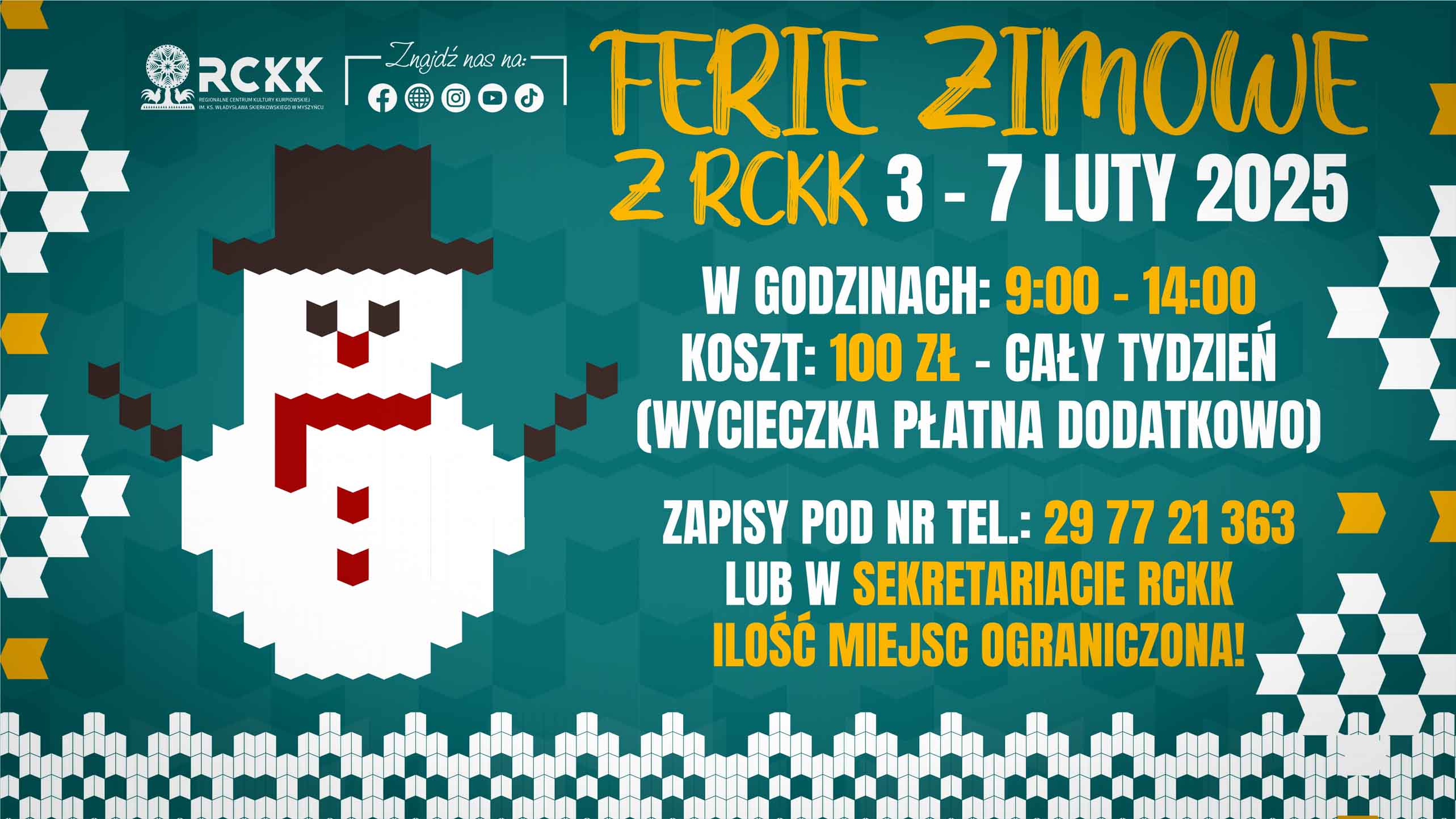 3-7 luty 2025 r. | Ferie zimowe z RCKK