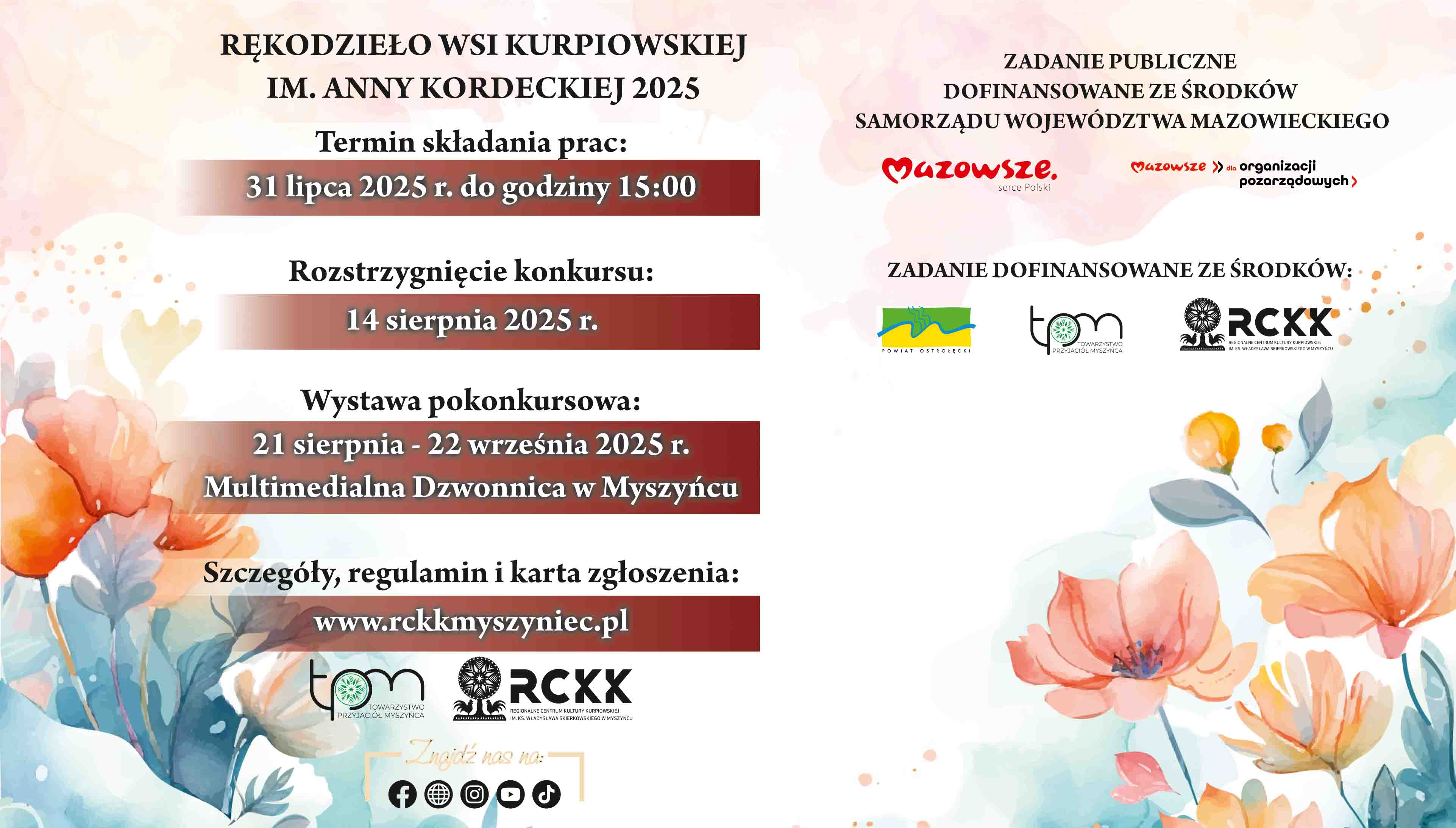 30 czerwca 2025 r. | Rękodzieło Wsi Kurpiowskiej im. Anny Kordeckiej